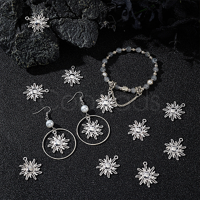 70Pcs Tibetan Style Alloy Sun Pendants FIND-UN0004-26-1