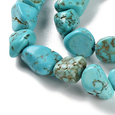 Dyed & Heated Natural Turquoise Beads Strands G-P497-01C-17-1