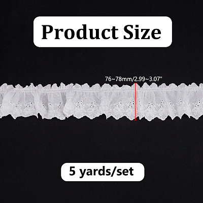 5 Yards Pleated Cotton Ribbon OCOR-HY0001-76-1