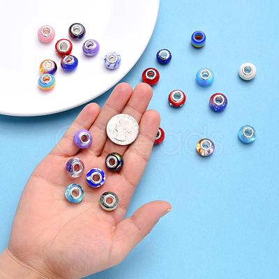 Acrylic & Resin & Polymer Clay Rhinestone European Beads FPDL-S015-04H-1