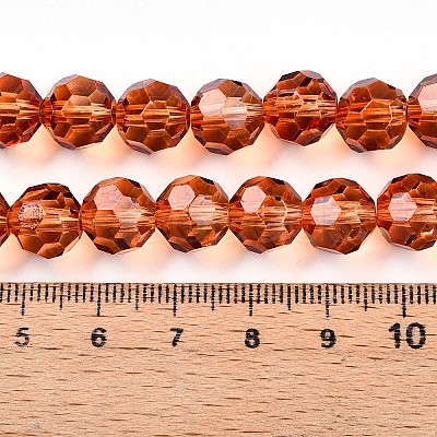 Baking Paint Transparent Glass Beads Strands DGLA-A035-T10mm-A04-1