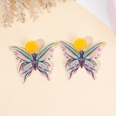 Acrylic Dangle Stud Earrings FS-WGAA5B6-02-1