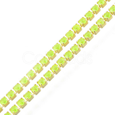 Brass Rhinestone Strass Chains CHC-N017-003A-B02-1