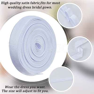 2Pcs Polyester Cord for Women's Wedding Dress Zipper Replacement DIY-GF0010-30D-1