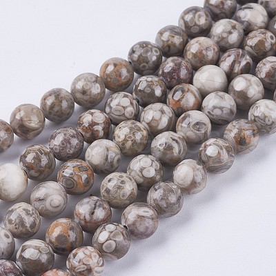 Natural Maifanite/Maifan Stone Beads Strands X-G-I187-6mm-01-1