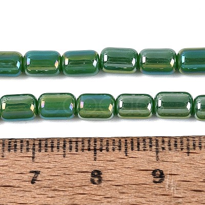 Electroplate Opaque Glass Beads Strands EGLA-Q132-03A-C03-1
