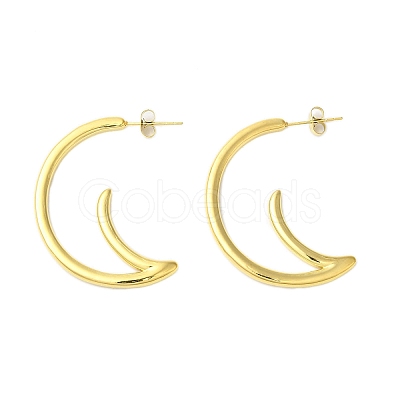 Ion Plating(IP) 304 Stainless Steel Stud Earrings EJEW-H009-01G-04-1