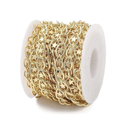 Rack Plating Brass Curb Chains CHC-F018-08G-01-1