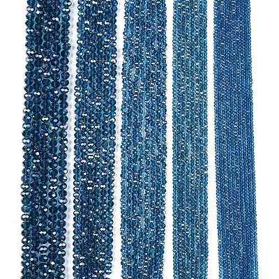 Electroplate Glass Beads Strands EGLA-A044-T8mm-B27-1