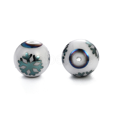 Christmas Opaque Glass Beads LS-EGLA-R113-01E-1