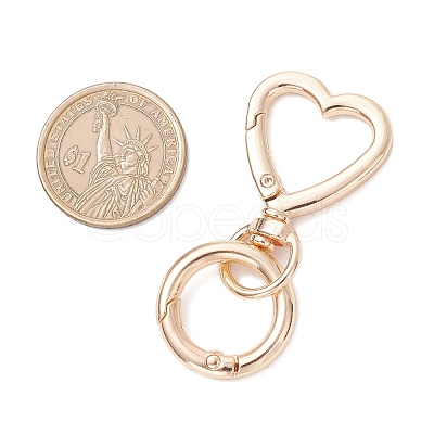 Zinc Alloy Heart Swivel Hook Clasps KEYC-JKC01441-1