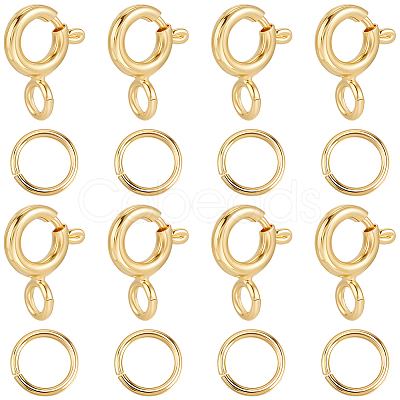 Brass Spring Ring Clasps KK-BBC0025-62-1