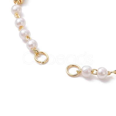 Handmade CCB Plastic Imitation Pearl Beaded Chains Bracelet Making AJEW-JB01150-25-1