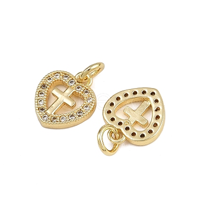 Brass Micro Pave Cubic Zirconia Pendants ZIRC-I367-05G-04-1