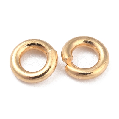 Rack Plating Brass Open Jump Rings X-KK-O139-18K-G-1