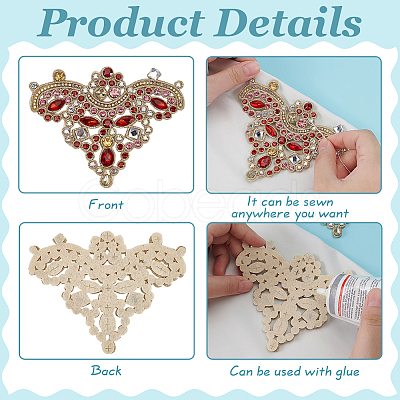 2Pcs Glass Rinestone Clothing Accessories DIY-FG0006-61A-1