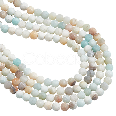 2 Strands Natural Flower Amazonite Beads Strands G-NB0006-06-1