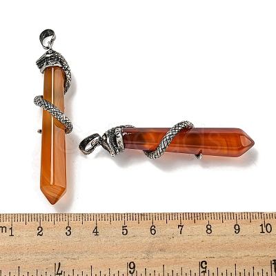 Natural Red Agate(Dyed & Heated) Pointed Big Pendants G-F766-07AS-01-1