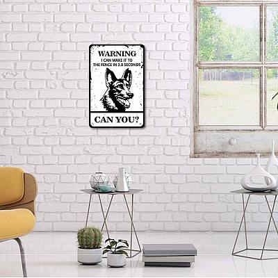 Rectangle with Word Vintage Metal Iron Sign Poster AJEW-WH0157-264-1