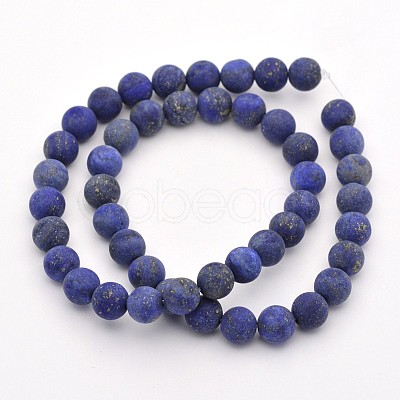 Natural Lapis Lazuli Round Beads Strands X-G-D660-8mm-1