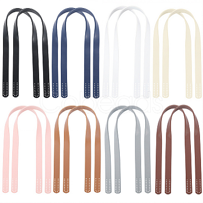 16Pcs 8 Colors Imitation Leather Bag Handles FIND-BBC0004-51-1