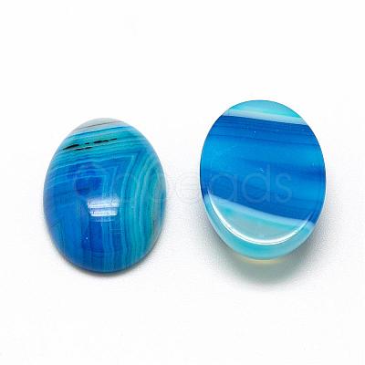 Natural Striped Agate/Banded Agate Cabochons G-R415-13x18-12-1