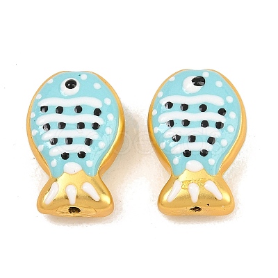 Baking Paint Opaque Glass Enamel Beads GL-CBA4370-01C-1