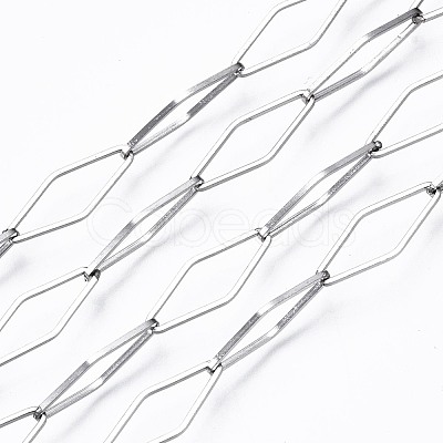 Tarnish Resistant 304 Stainless Steel Link Chains CHS-T003-24P-1
