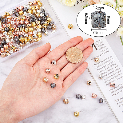 150Pcs 5 Colors Electroplated Natural Lava Rock Beads Strands G-OC0001-95-1