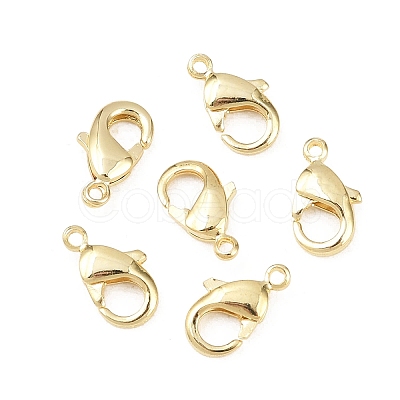 Brass Lobster Claw Clasps KK-P130-093G-NR-1
