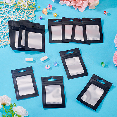 160Pcs Plastic Yin-yang Resealable Bags with Visible Window ABAG-TA0001-94A-1