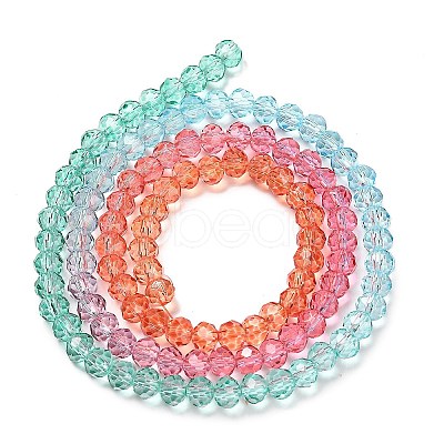 Transparent Painted Glass Beads Strands X1-DGLA-A034-T3mm-A11-1