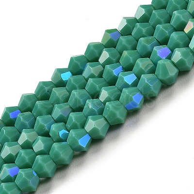 Opaque Solid Color Imitation Jade Glass Beads Strands EGLA-A039-P4mm-L07-1