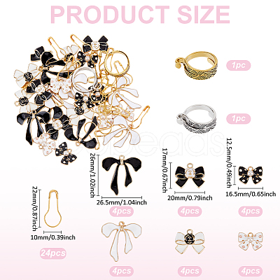 Bowknot Theme DIY Locking Stitch Marker Sets DIY-ME0001-04-1