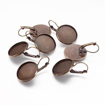 Brass Leverback Earring Findings KK-I564-AB-NF-1