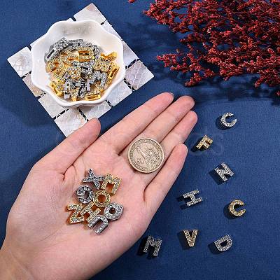 2 Sets 2 Styles Eco-Friendly Zinc Alloy Slide Charms ALRI-SZ0001-02-1