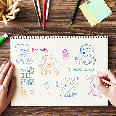 PVC Plastic Stamps DIY-WH0167-56-384-1