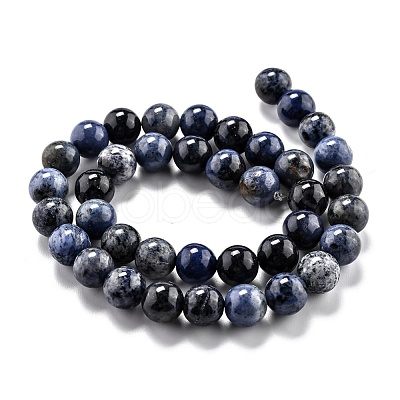 Natural Dumortierite Quartz Beads Strands G-O199-07D-1