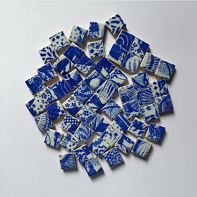 Handmade Porcelain Cabochons PORC-WH20003-05J-1