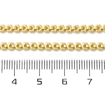 Brass Link Chain Necklaces for Women X-NJEW-K282-06G-1