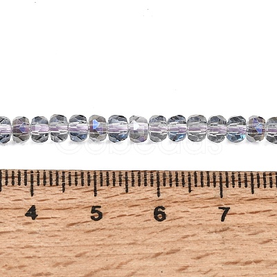 Electroplate Glass Beads Strands GLAA-Q105-03V-1
