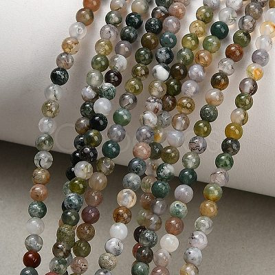 Natural Indian Agate Beads Strands GG-CBA77FB-A01-3mm-1