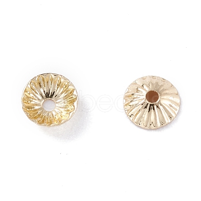 Rack Plating Brass Bead Cap KK-F827-02B-G-1
