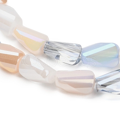 Electroplated Glass Beads Strands EGLA-P067-03A-01-1