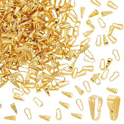 DICOSMETIC& 400Pcs Brass Snap on Bails KK-DC0002-06-1