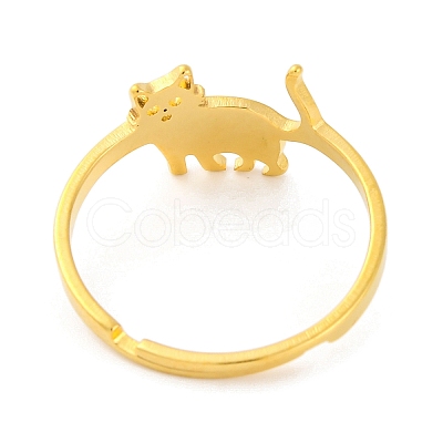 201 Stainless Steel Adjustable Ring for Women RJEW-D082-04D-1