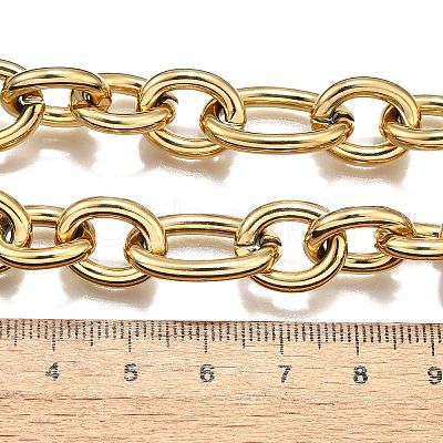 304 Stainless Steel Rolo Chain Necklace BJEW-L399-03G-1