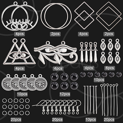 DIY Eye of Ra/Re Dangle Earring Making Kits DIY-SC0019-68-1