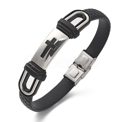 PU Leather Braided Cord Bracelets BJEW-E324-C19-1