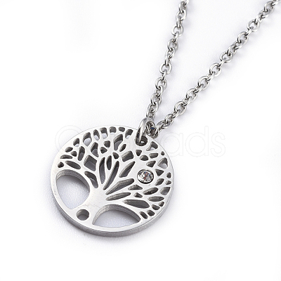 Stainless Steel Pendants Necklaces NJEW-JN02420-1